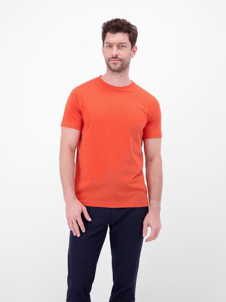 Lerros T-shirt Rood heren (T-SHIRT O-NECK SOLID - 25D3000.328) - GL Sport (Sluis)