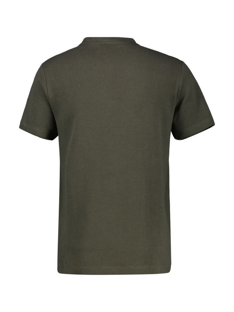 Lerros T-shirt Olijfgroen heren (T-SHIRT O-NECK STRUCTURE JERSEY - 2583030.661) - GL Sport (Sluis)