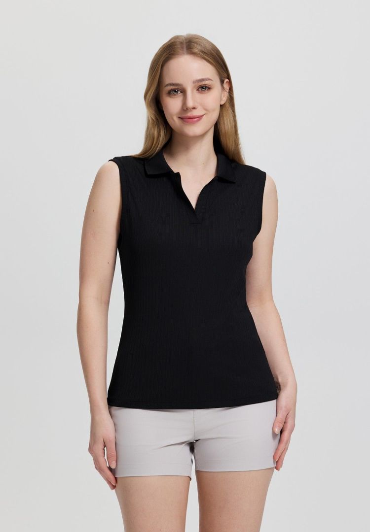 Luhta Polo Zwart dames (INNOPURO POLO SS - 39333.990) - GL Sport (Sluis)