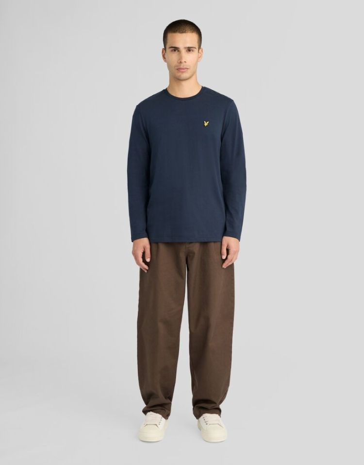 Lyle & Scott T-shirt lange mouw Blauw heren (BOXY FIT LONG SLEEVE T-SHIRT - TS2530V.Z271) - GL Sport (Sluis)