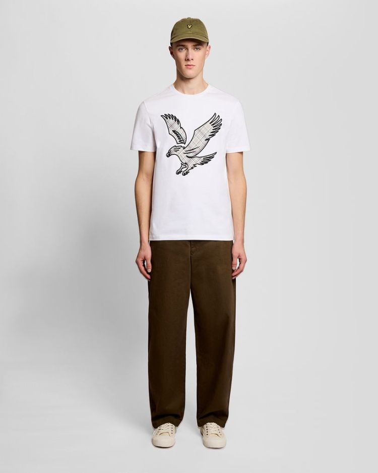 Lyle & Scott T-shirt Wit heren (CHECK EAGLE T-SHIRT - TS2461V.626) - GL Sport (Sluis)