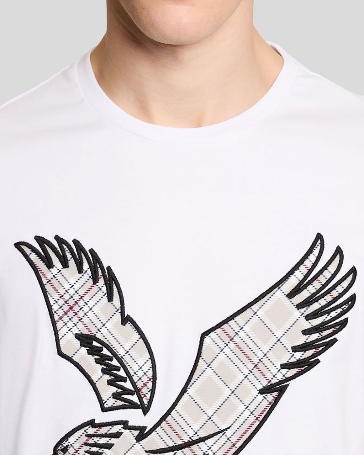 Lyle & Scott T-shirt Wit heren (CHECK EAGLE T-SHIRT - TS2461V.626) - GL Sport (Sluis)