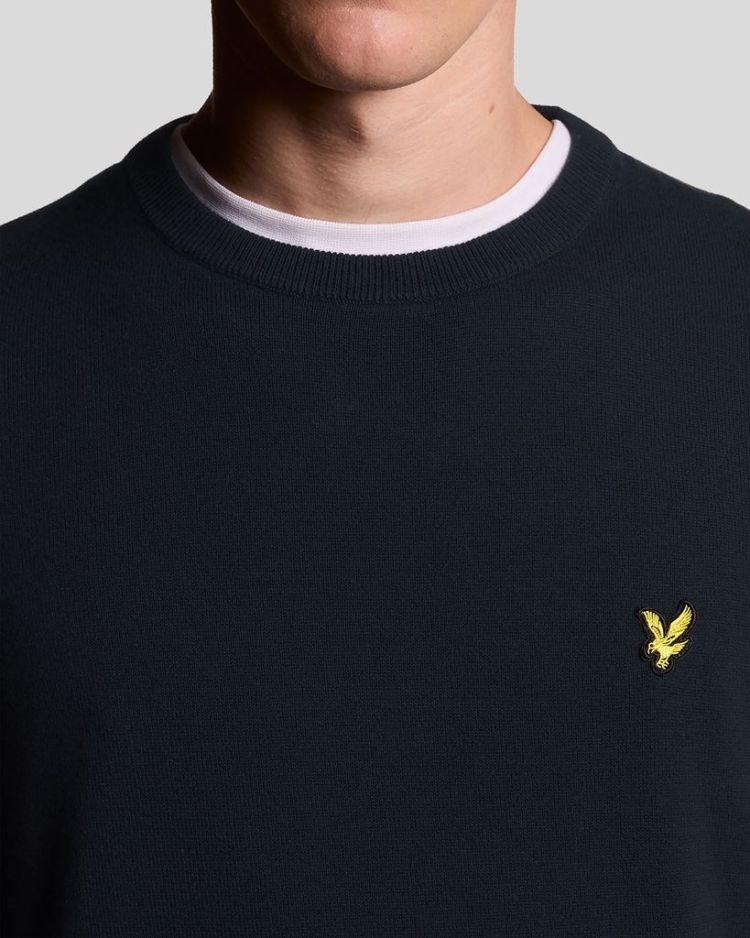 Lyle & Scott Pull Blauw heren (COTTON CREW NECK JUMPER - KN2136V.Z271) - GL Sport (Sluis)
