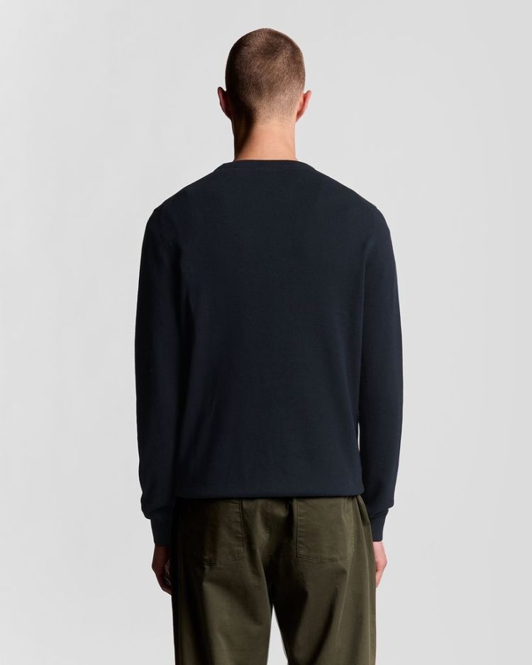 Lyle & Scott Pull Blauw heren (COTTON CREW NECK JUMPER - KN2136V.Z271) - GL Sport (Sluis)