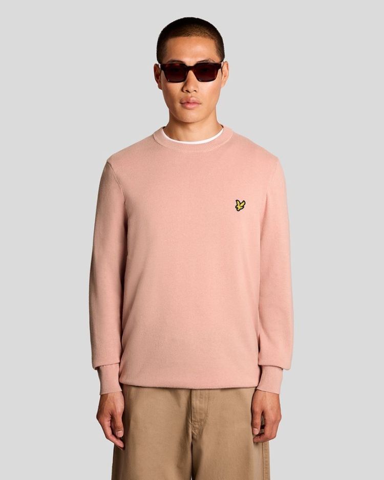 Lyle & Scott Pull Rood heren (COTTON CREW NECK JUMPER - KN2136V.Y120) - GL Sport (Sluis)
