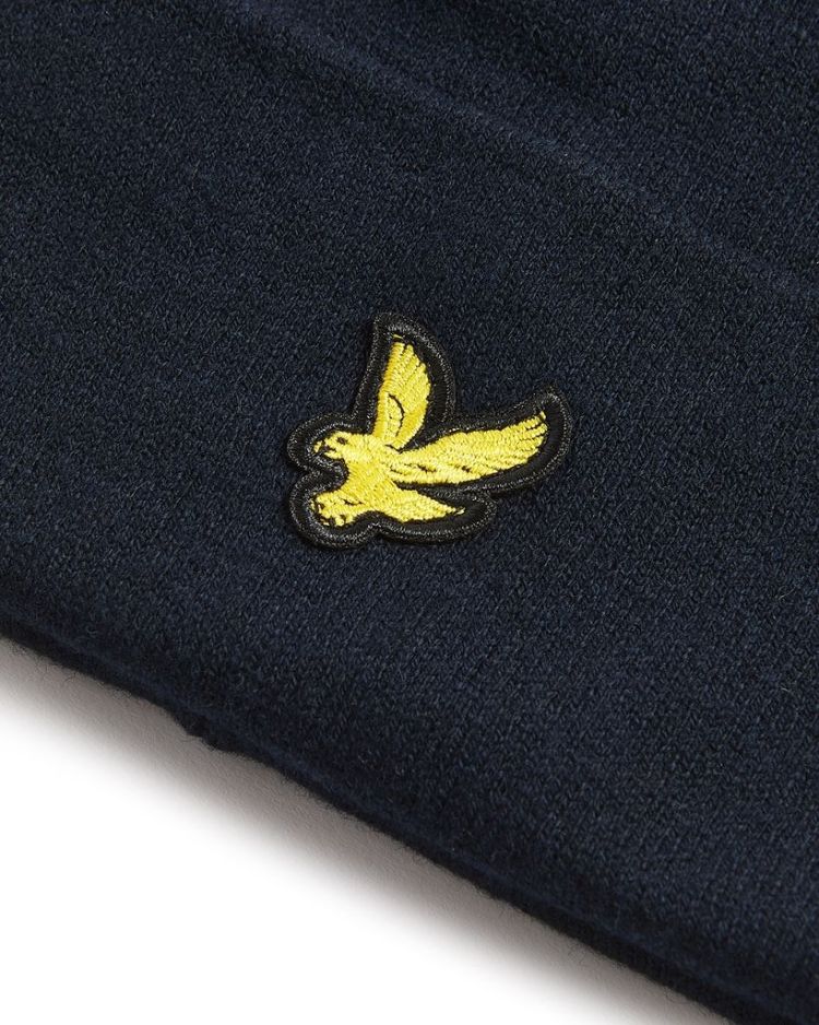 Lyle & Scott Muts Blauw heren (COTTON MERINO BEANIE - HE2313A.Z271) - GL Sport (Sluis)