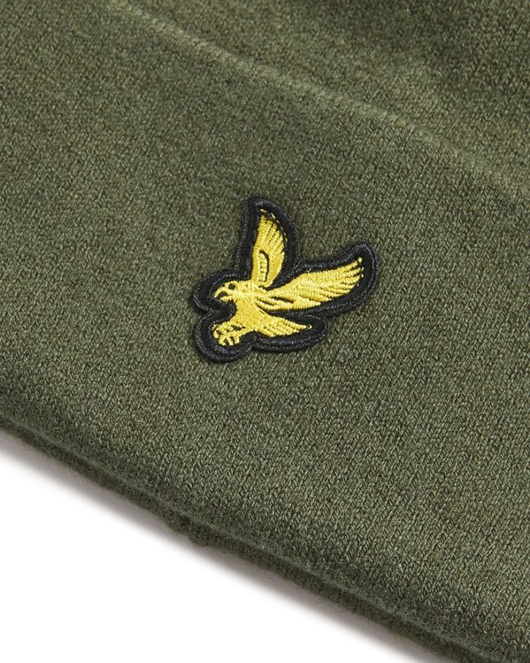 Lyle & Scott Muts Groen heren (COTTON MERINO BEANIE - HE2313A.X848) - GL Sport (Sluis)
