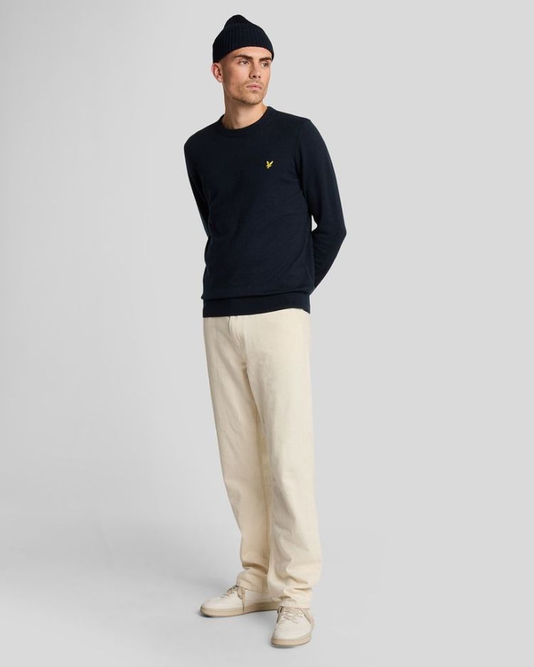 Lyle & Scott Pull Blauw heren (COTTON MERINO CREW NECK JUMPER - KN2110VC.Z271) - GL Sport (Sluis)