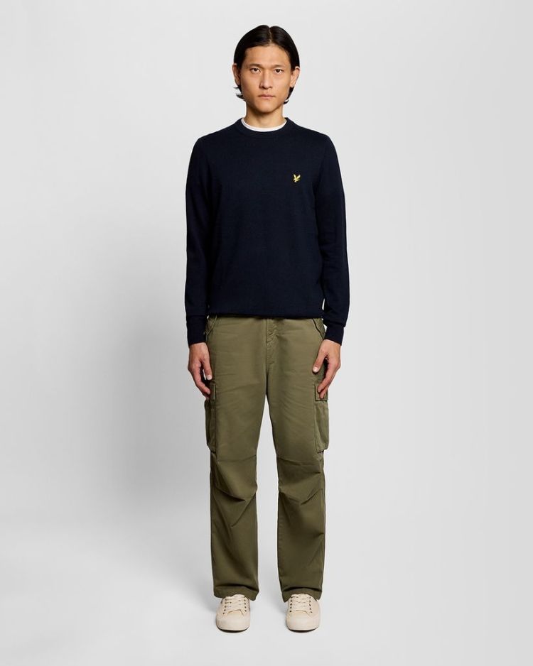 Lyle & Scott Pull Blauw heren (COTTON MERINO CREW NECK JUMPER - KN2110VC.Z271) - GL Sport (Sluis)