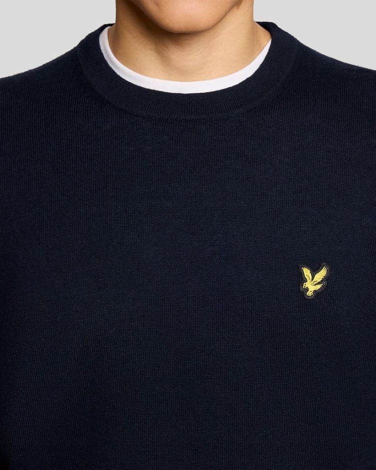 Lyle & Scott Pull Blauw heren (COTTON MERINO CREW NECK JUMPER - KN2110VC.Z271) - GL Sport (Sluis)