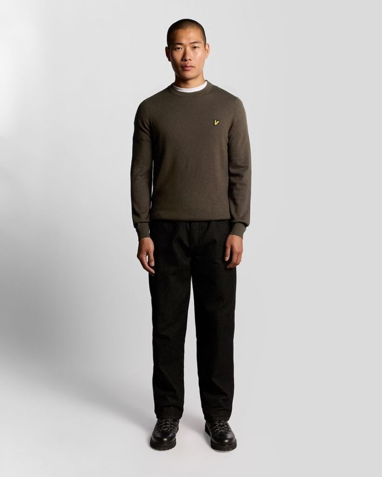 Lyle & Scott Pull Bruin heren (COTTON MERINO CREW NECK JUMPER - KN2110VC.X863) - GL Sport (Sluis)