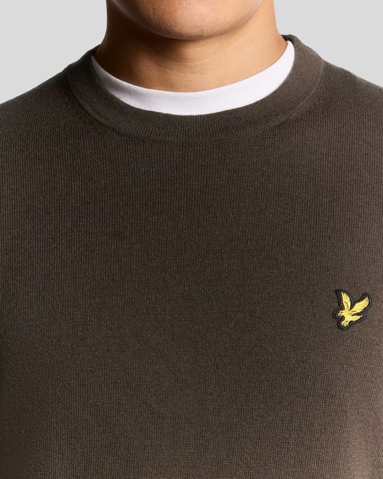 Lyle & Scott Pull Bruin heren (COTTON MERINO CREW NECK JUMPER - KN2110VC.X863) - GL Sport (Sluis)