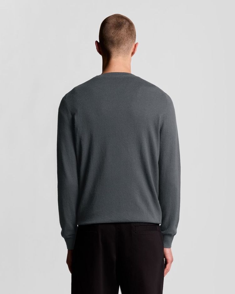 Lyle & Scott Pull Grijs heren (COTTON MERINO CREW NECK JUMPER - KN2110VC.X878) - GL Sport (Sluis)