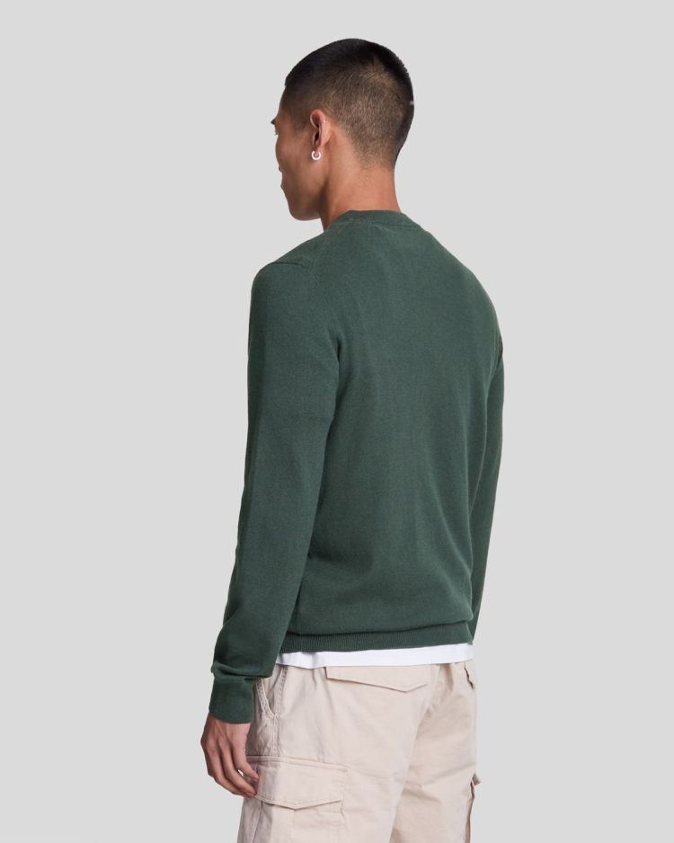 Lyle & Scott Pull Groen heren (COTTON MERINO CREW NECK JUMPER - KN2110V.X311) - GL Sport (Sluis)