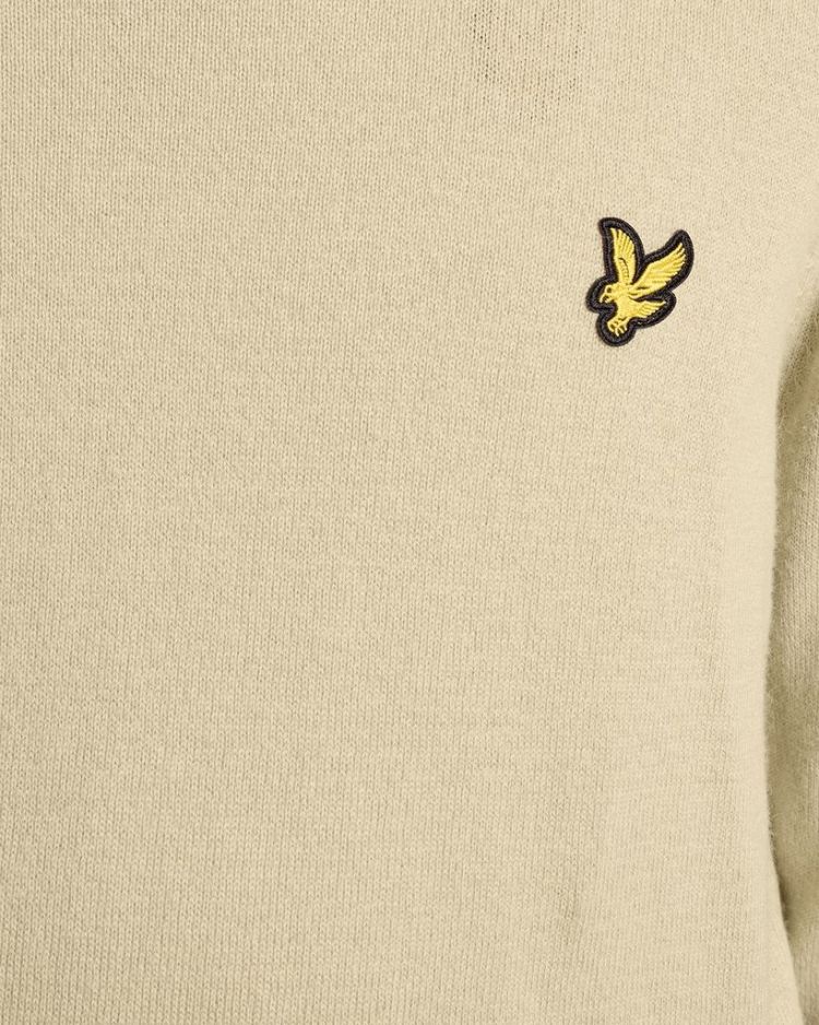 Lyle & Scott Pull Taupe heren (COTTON MERINO CREW NECK JUMPER - KN2110VC.X865) - GL Sport (Sluis)