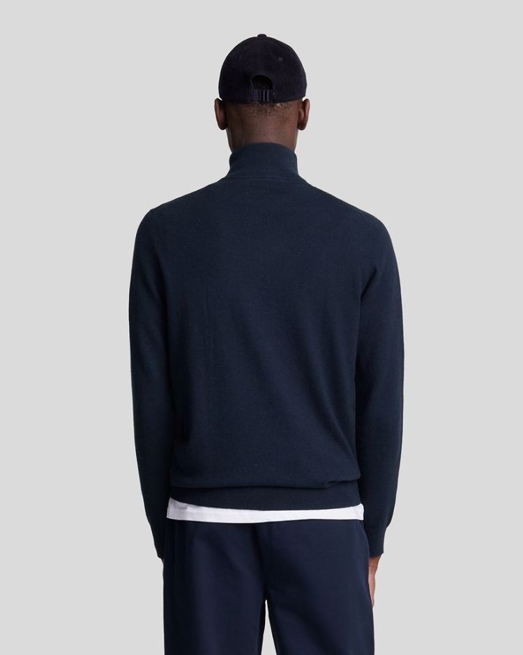 Lyle & Scott Pull Blauw heren (COTTON MERINO QUARTER ZIP JUMPER - KN2112VC.Z271) - GL Sport (Sluis)