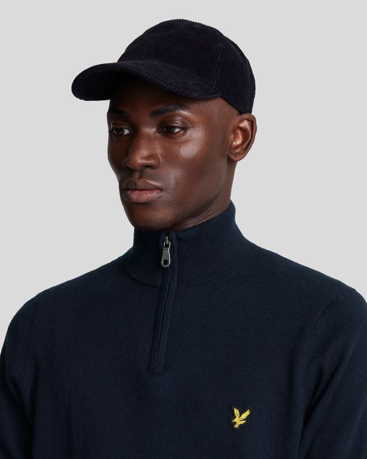 Lyle & Scott Pull Blauw heren (COTTON MERINO QUARTER ZIP JUMPER - KN2112VC.Z271) - GL Sport (Sluis)