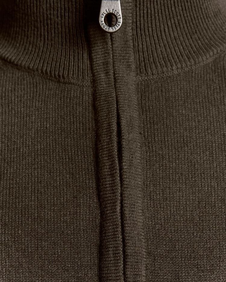Lyle & Scott Pull Bruin heren (COTTON MERINO QUARTER ZIP JUMPER - KN2112VC.X863) - GL Sport (Sluis)