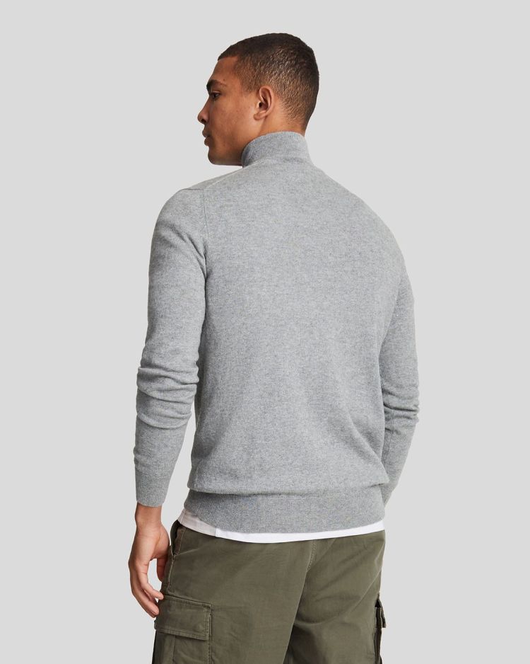 Lyle & Scott Pull Grijs heren (COTTON MERINO QUARTER ZIP JUMPER - KN2112V.T28) - GL Sport (Sluis)