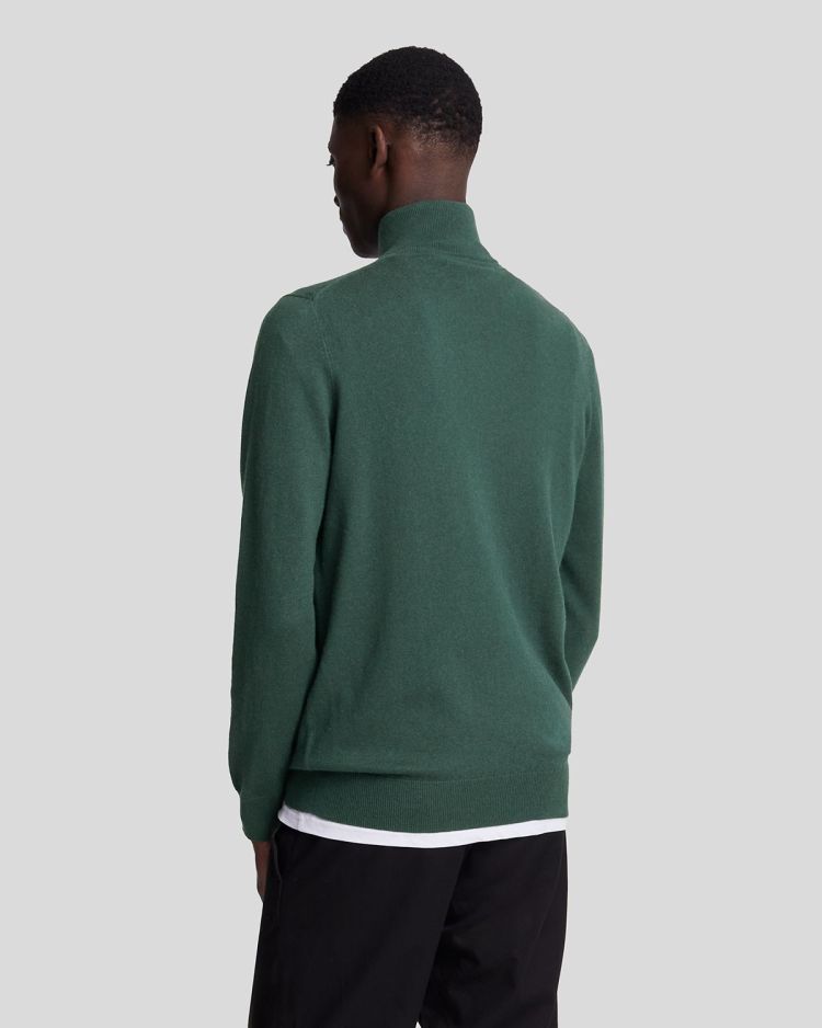 Lyle & Scott Pull Groen heren (COTTON MERINO QUARTER ZIP JUMPER - KN2112V.X311) - GL Sport (Sluis)