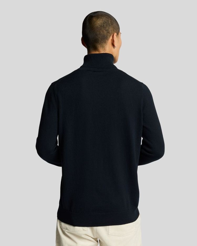 Lyle & Scott Pull Blauw heren (COTTON MERINO TURTLENECK JUMPER - KN2103VC.Z271) - GL Sport (Sluis)