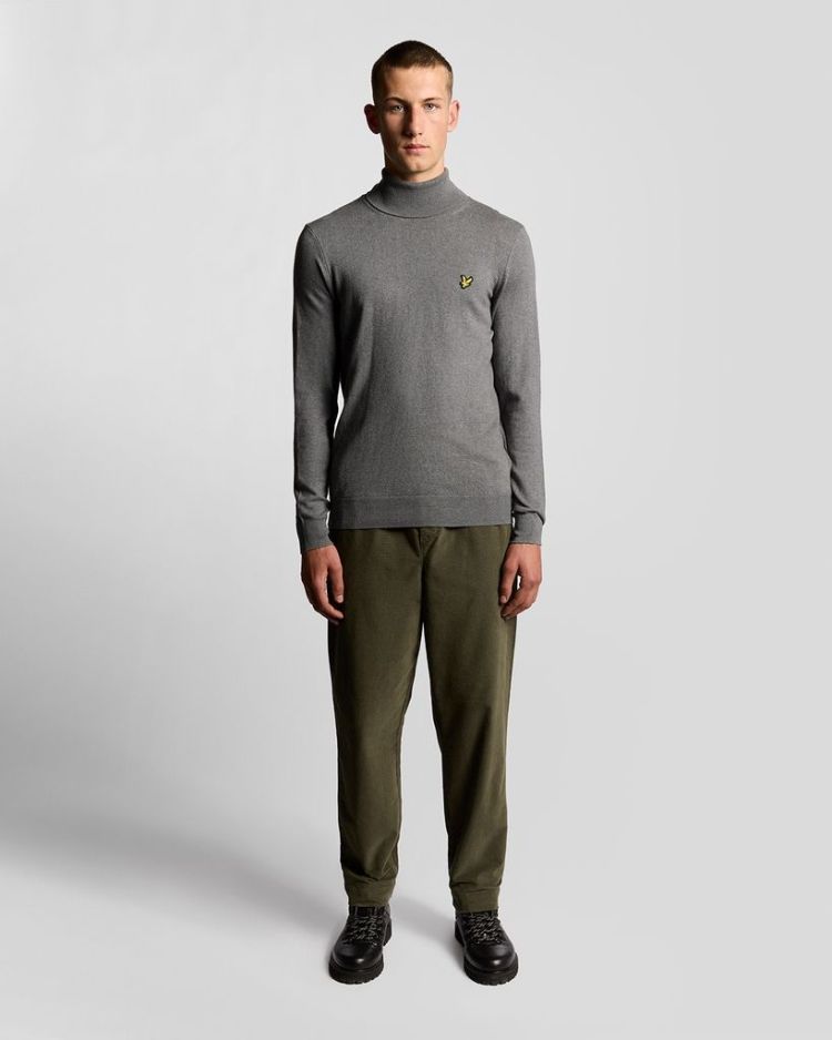 Lyle & Scott Pull Grijs heren (COTTON MERINO TURTLENECK JUMPER - KN2103VC.T28) - GL Sport (Sluis)