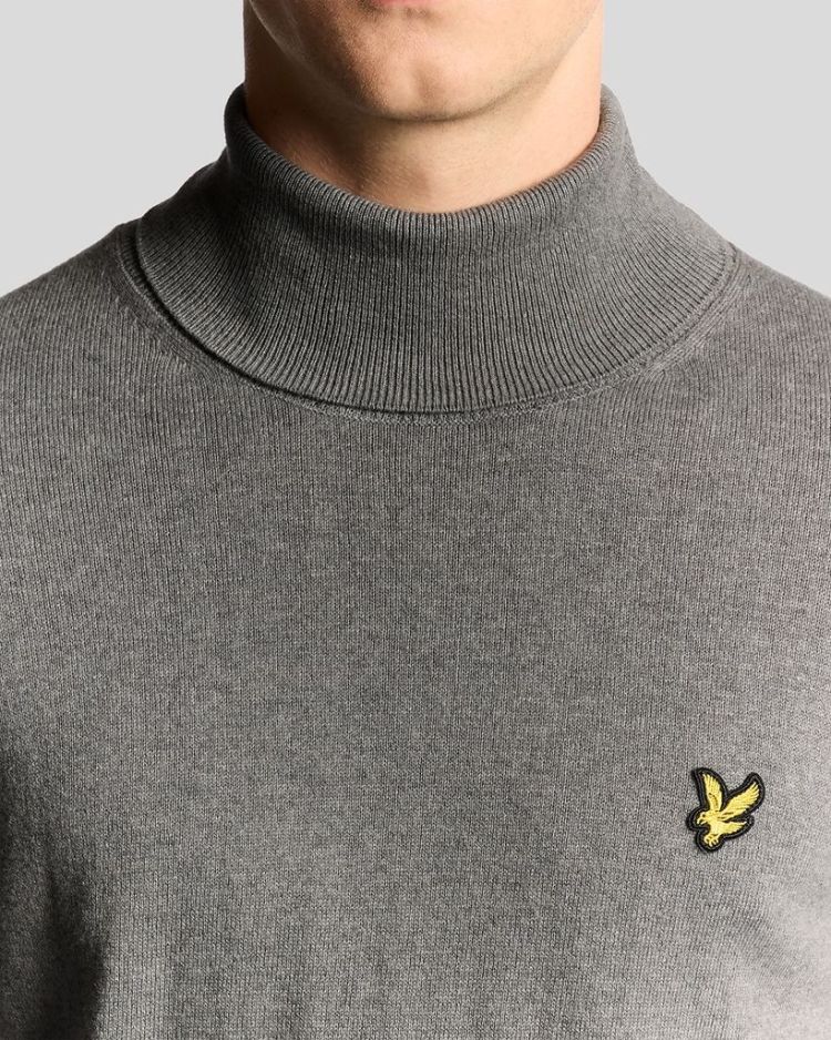 Lyle & Scott Pull Grijs heren (COTTON MERINO TURTLENECK JUMPER - KN2103VC.T28) - GL Sport (Sluis)