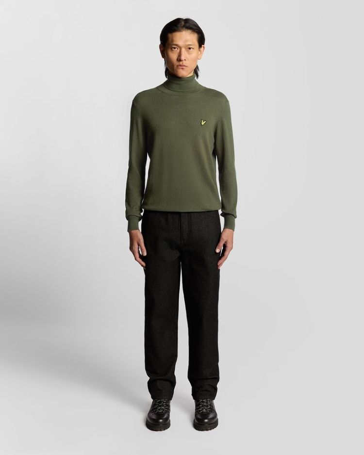 Lyle & Scott Pull Grijs heren (COTTON MERINO TURTLENECK JUMPER - KN2103VC.X848) - GL Sport (Sluis)