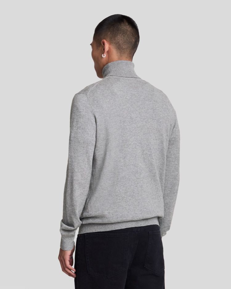 Lyle & Scott Pull Grijs heren (COTTON MERINO TURTLENECK JUMPER - KN2103V.T28) - GL Sport (Sluis)