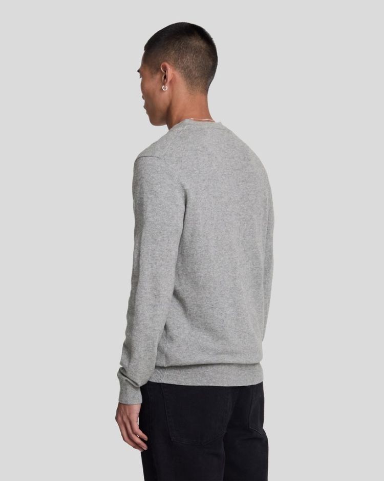 Lyle & Scott Pull Grijs heren (COTTON MERINO V-NECK JUMPER - KN2111VC.T28) - GL Sport (Sluis)