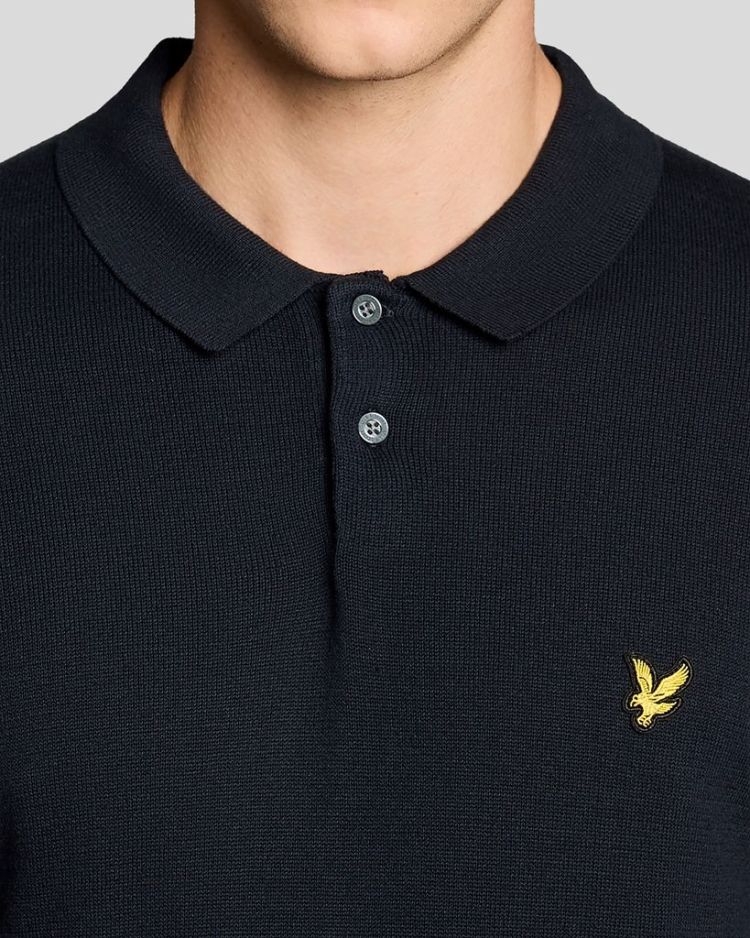 Lyle & Scott Polo Blauw heren (COTTON SS KNITTED POLO - KN2412V.Z271) - GL Sport (Sluis)