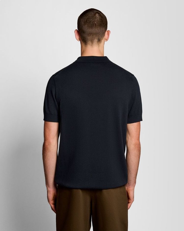 Lyle & Scott Polo Blauw heren (COTTON SS KNITTED POLO - KN2412V.Z271) - GL Sport (Sluis)