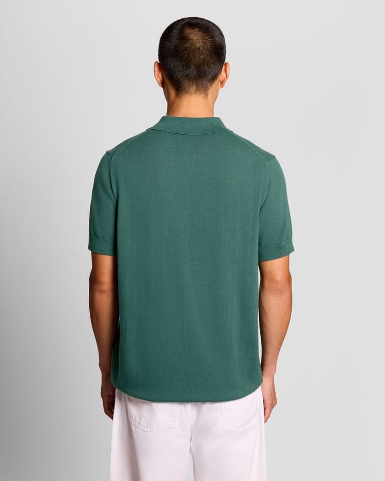 Lyle & Scott Polo Groen heren (COTTON SS KNITTED POLO - KN2412V.W130) - GL Sport (Sluis)