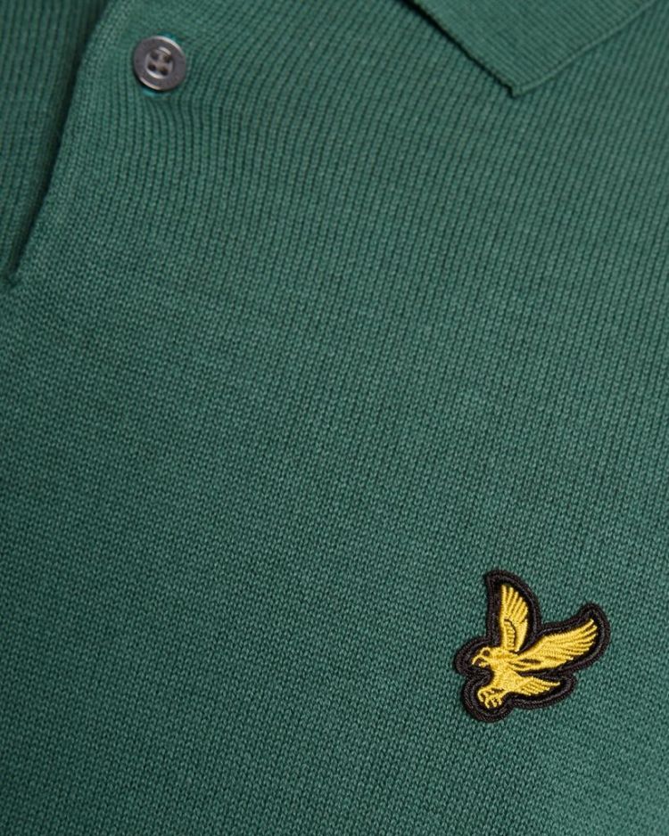 Lyle & Scott Polo Groen heren (COTTON SS KNITTED POLO - KN2412V.W130) - GL Sport (Sluis)