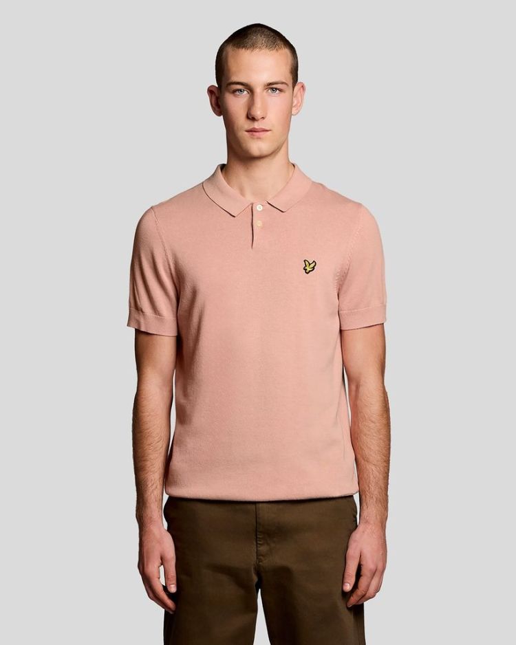 Lyle & Scott Polo Oranje heren (COTTON SS KNITTED POLO - KN2412V.Y120) - GL Sport (Sluis)