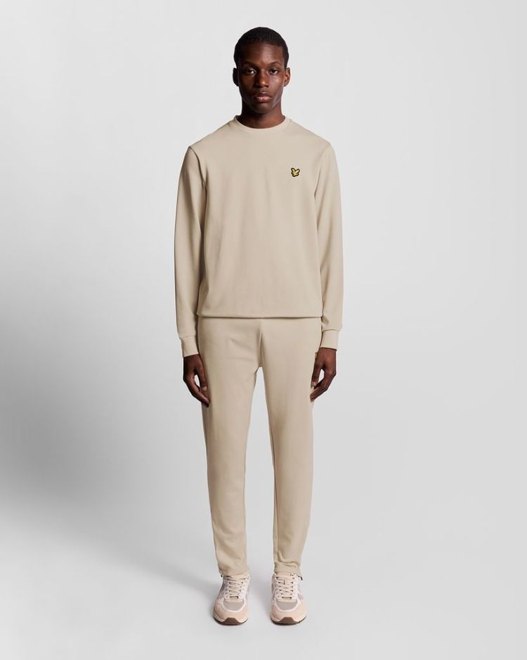Lyle & Scott Sweater Beige heren (CREW NECK FLY FLEECE - ML2380SP.X924) - GL Sport (Sluis)