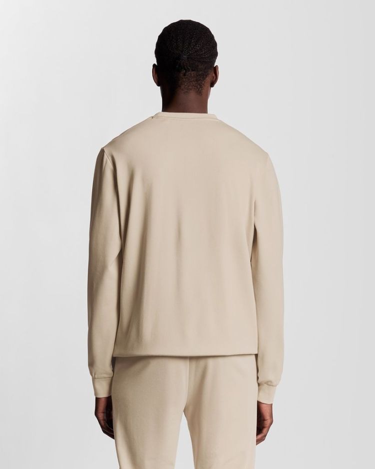 Lyle & Scott Sweater Beige heren (CREW NECK FLY FLEECE - ML2380SP.X924) - GL Sport (Sluis)