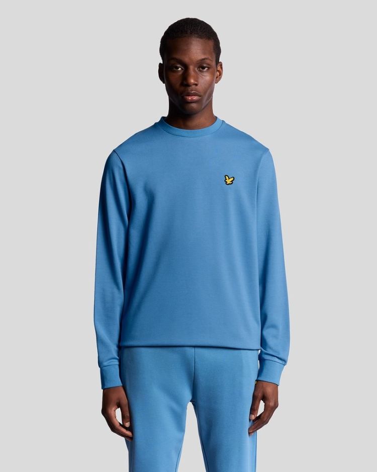 Lyle & Scott Sweater Blauw heren (CREW NECK FLY FLEECE - ML2380SP.X857) - GL Sport (Sluis)