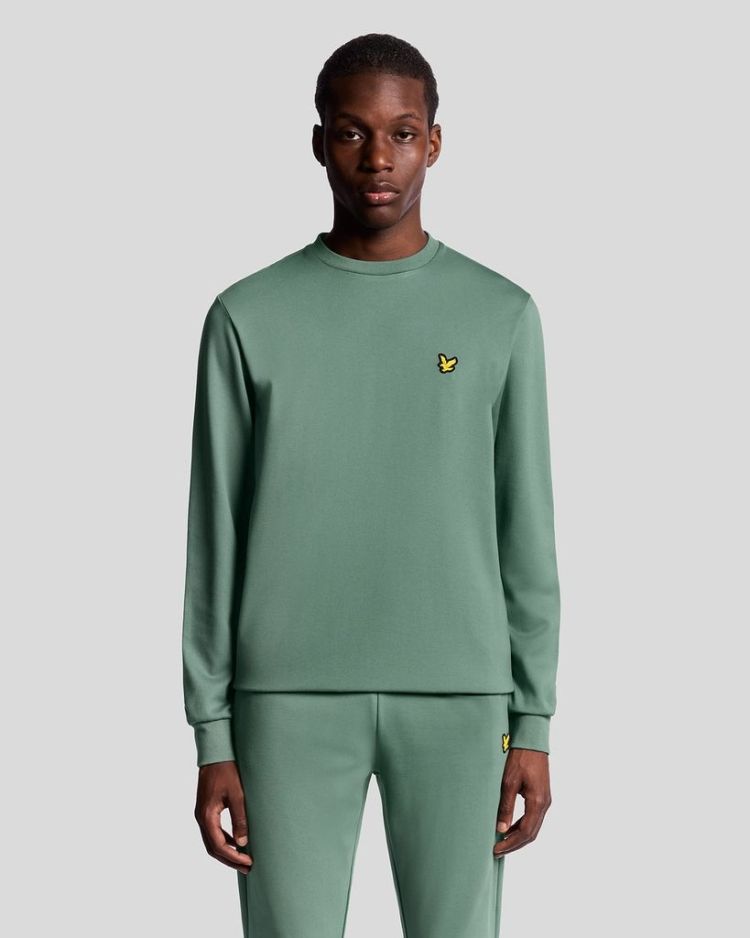 Lyle & Scott Sweater Groen heren (CREW NECK FLY FLEECE - ML2380SP.X858) - GL Sport (Sluis)