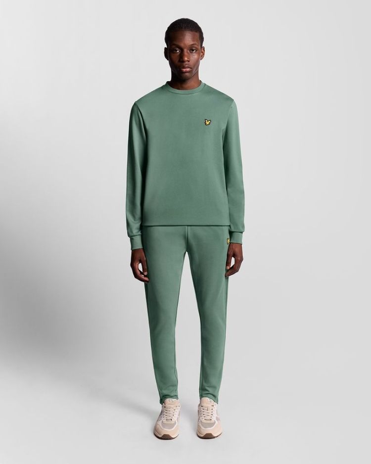 Lyle & Scott Sweater Groen heren (CREW NECK FLY FLEECE - ML2380SP.X858) - GL Sport (Sluis)