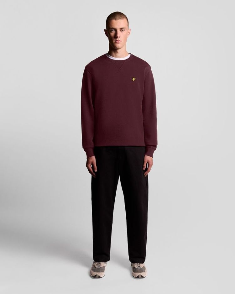 Lyle & Scott Sweater Bordeaux heren (CREW NECK SWEATSHIRT - ML424VOG.Z562) - GL Sport (Sluis)