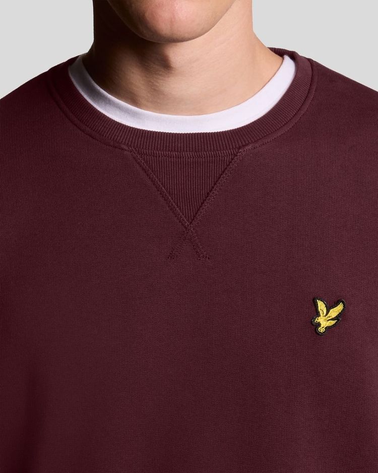 Lyle & Scott Sweater Bordeaux heren (CREW NECK SWEATSHIRT - ML424VOG.Z562) - GL Sport (Sluis)