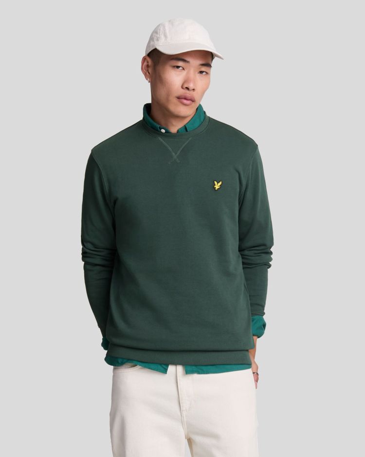 Lyle & Scott Sweater Groen heren (CREW NECK SWEATSHIRT - ML424VOG.X311) - GL Sport (Sluis)