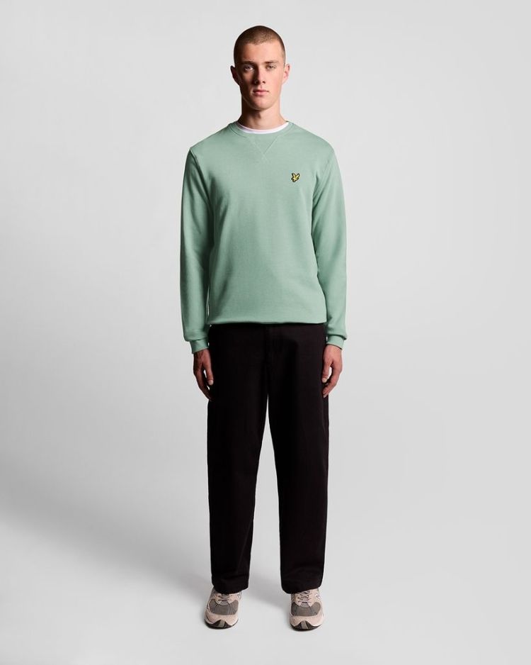 Lyle & Scott Sweater Groen heren (CREW NECK SWEATSHIRT - ML424VOG.X882) - GL Sport (Sluis)