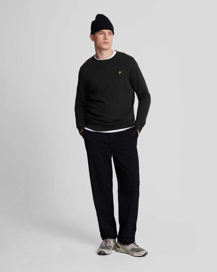 Lyle & Scott Sweater Zwart heren (CREW NECK SWEATSHIRT - ML424VOG.Z865) - GL Sport (Sluis)