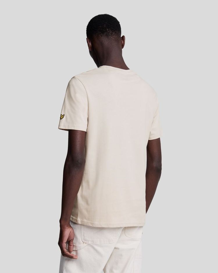 Lyle & Scott T-shirt Beige heren (EMBROIDERED T-SHIRT - TS2007V.X239) - GL Sport (Sluis)