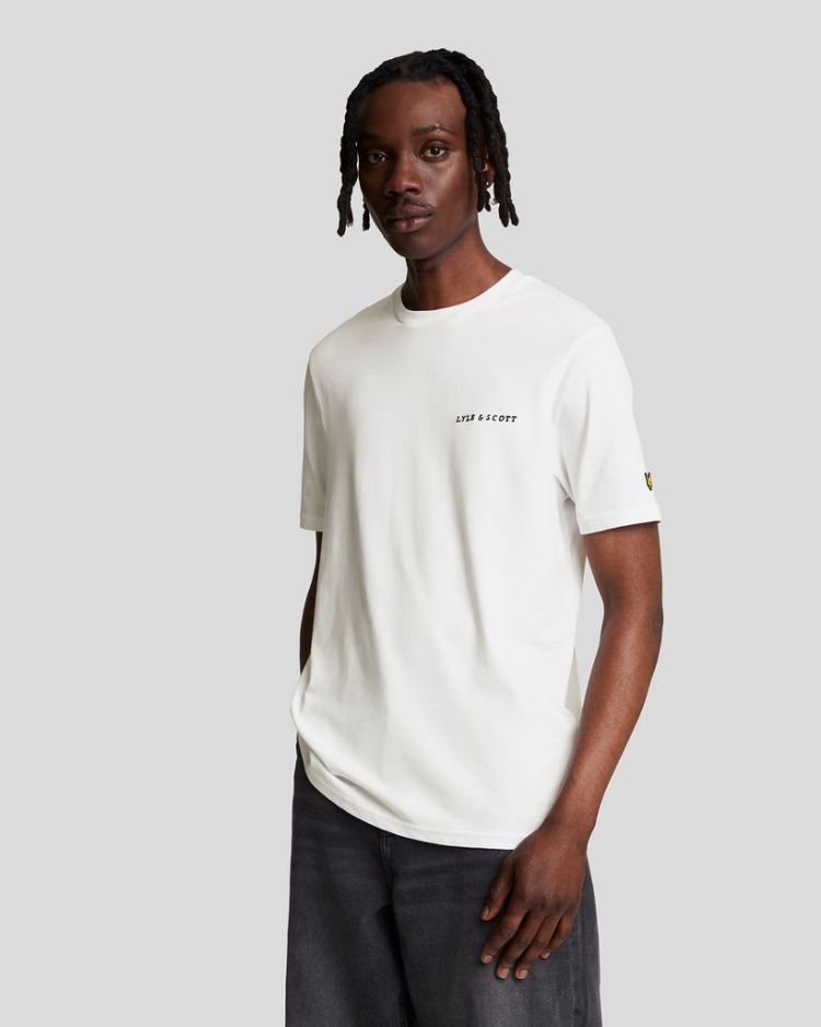 Lyle & Scott T-shirt Wit heren (EMBROIDERED T-SHIRT - TS2007V.W104) - GL Sport (Sluis)