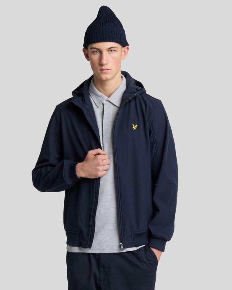 Lyle & Scott Jas Blauw heren (FLEECE BACK SOFTSHELL JACKET - JK2110V.Z271) - GL Sport (Sluis)