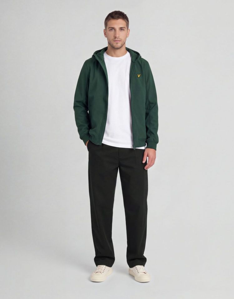 Lyle & Scott Jas Groen heren (FLEECE BACK SOFTSHELL JACKET - JK2110V.W486) - GL Sport (Sluis)