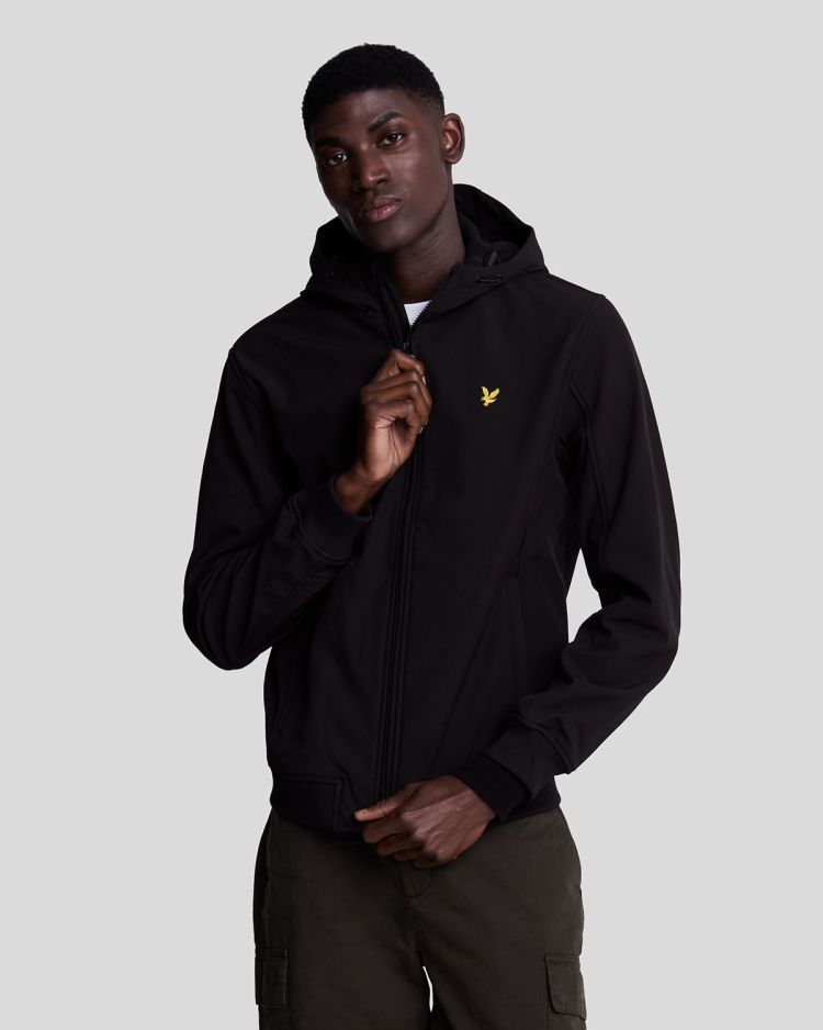 Lyle & Scott Jas Zwart heren (FLEECE BACK SOFTSHELL JACKET - JK2110V.Z865) - GL Sport (Sluis)